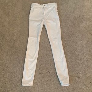 highrise stretch white skinny jean LABOR DAY SALE